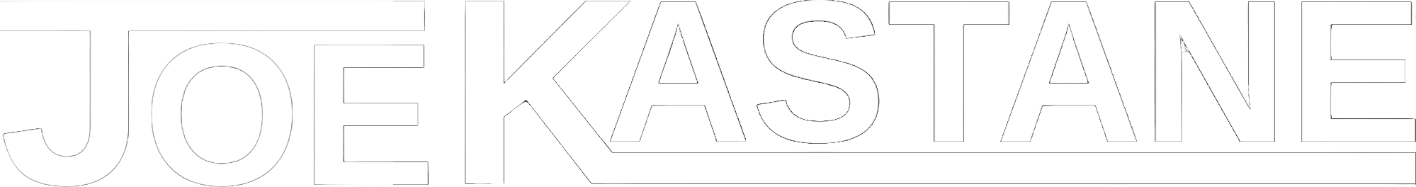Joe Kastane's white logo